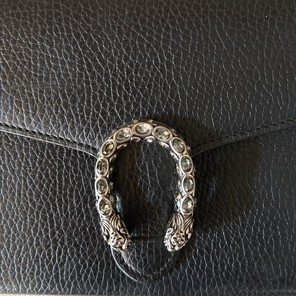 Dionysus Black Leather Gucci Chain Wallet Purse - Picture 3 of 10
